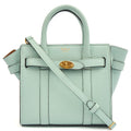 Mulberry Mini Bag Zipped Bayswater - Micro in Blue, Leather — Front View