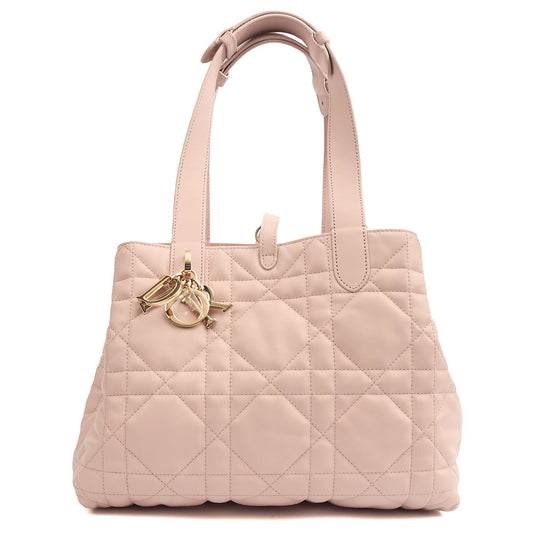 Christian Dior Tote Toujours - Medium in Pink, Leather — Front View