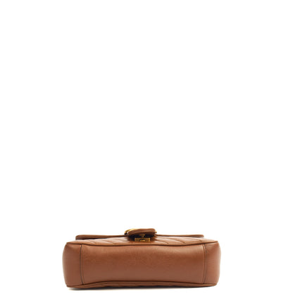 Gucci Shoulder Bag Marmont Shoulder Flap Bag - Medium in Brown, Leather — Alternate View 12