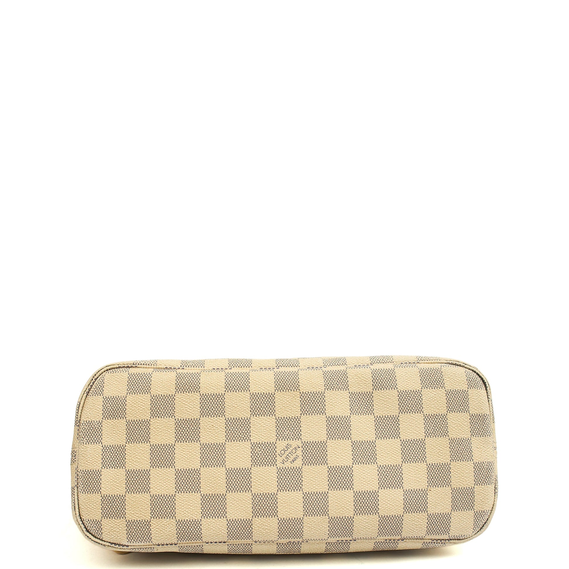 Louis Vuitton Tote Neverfull PM in Damier Azur, Canvas — Top View