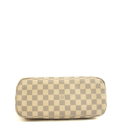 Louis Vuitton Tote Neverfull PM in Damier Azur, Canvas — Top View