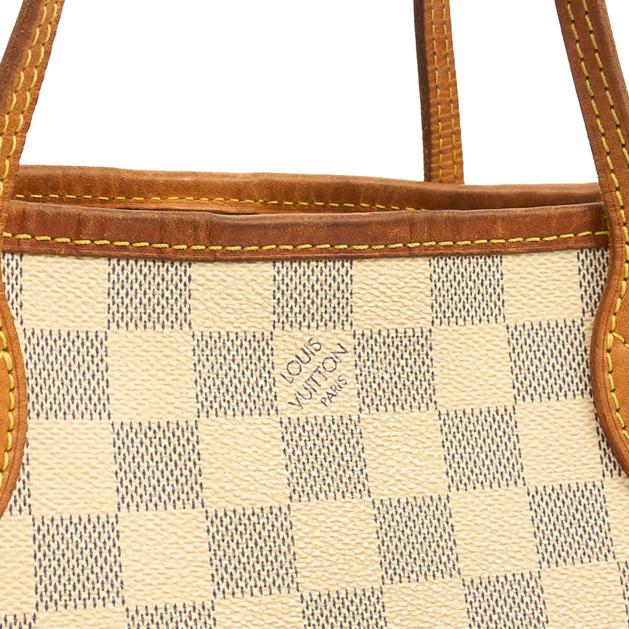 Louis Vuitton Tote Neverfull PM in Damier Azur, Canvas — Lifestyle View