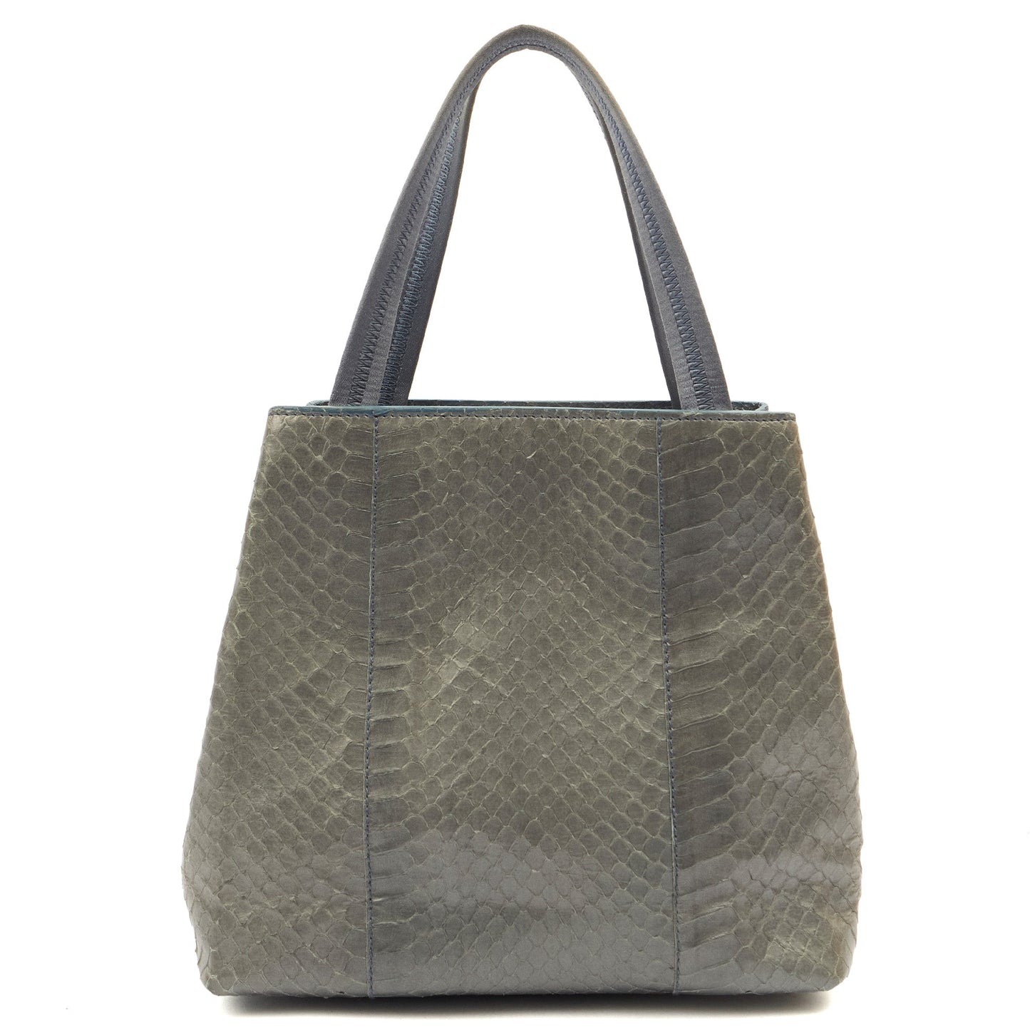 Prada Mini Bag Tote in Grey, Python Leather — Front View