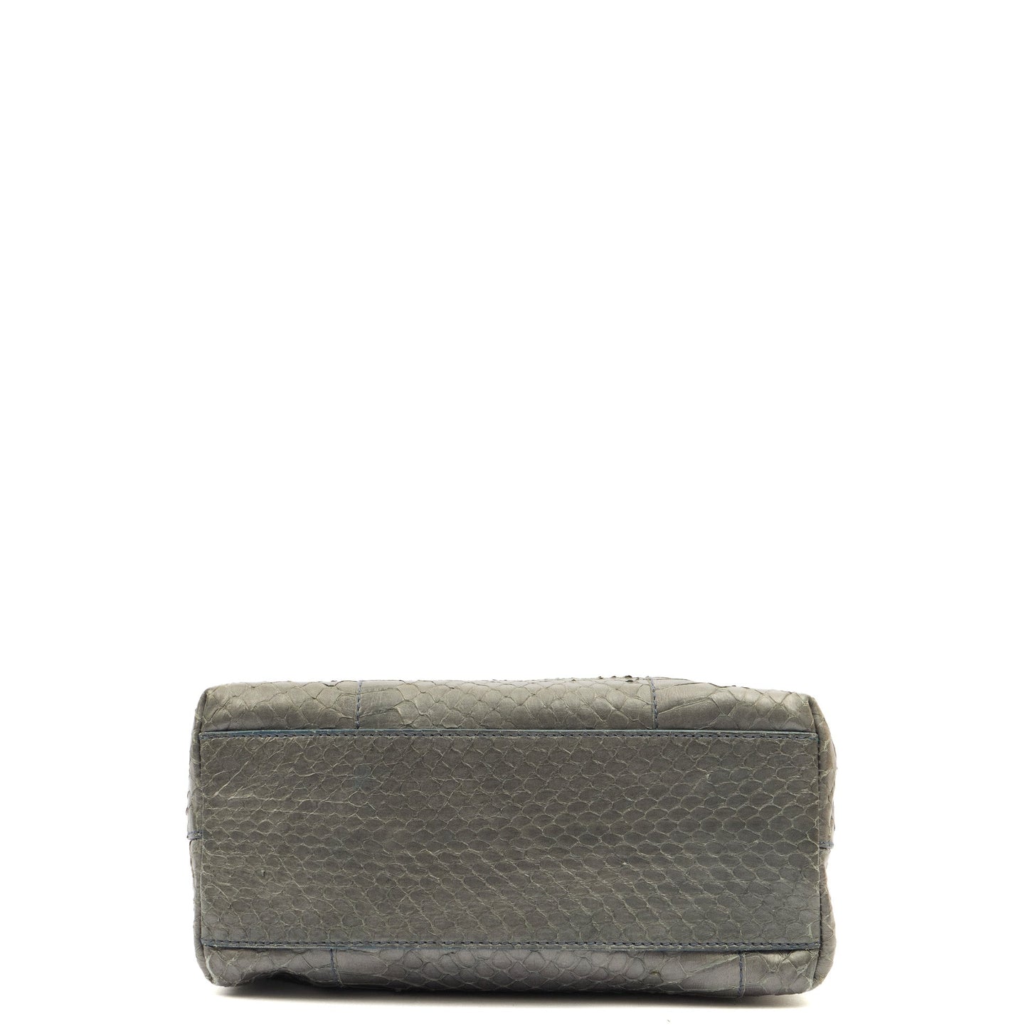 Prada Mini Bag Tote in Grey, Python Leather — Top View
