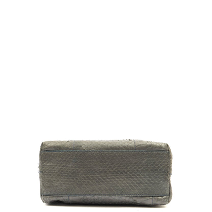 Prada Mini Bag Tote in Grey, Python Leather — Top View