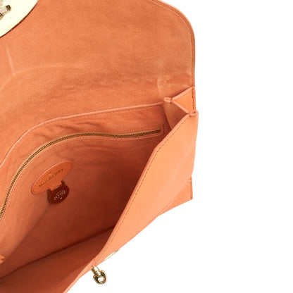 Mulberry Clutch Pouch in Coral Orange, Calfskin Leather — Alternate View 7
