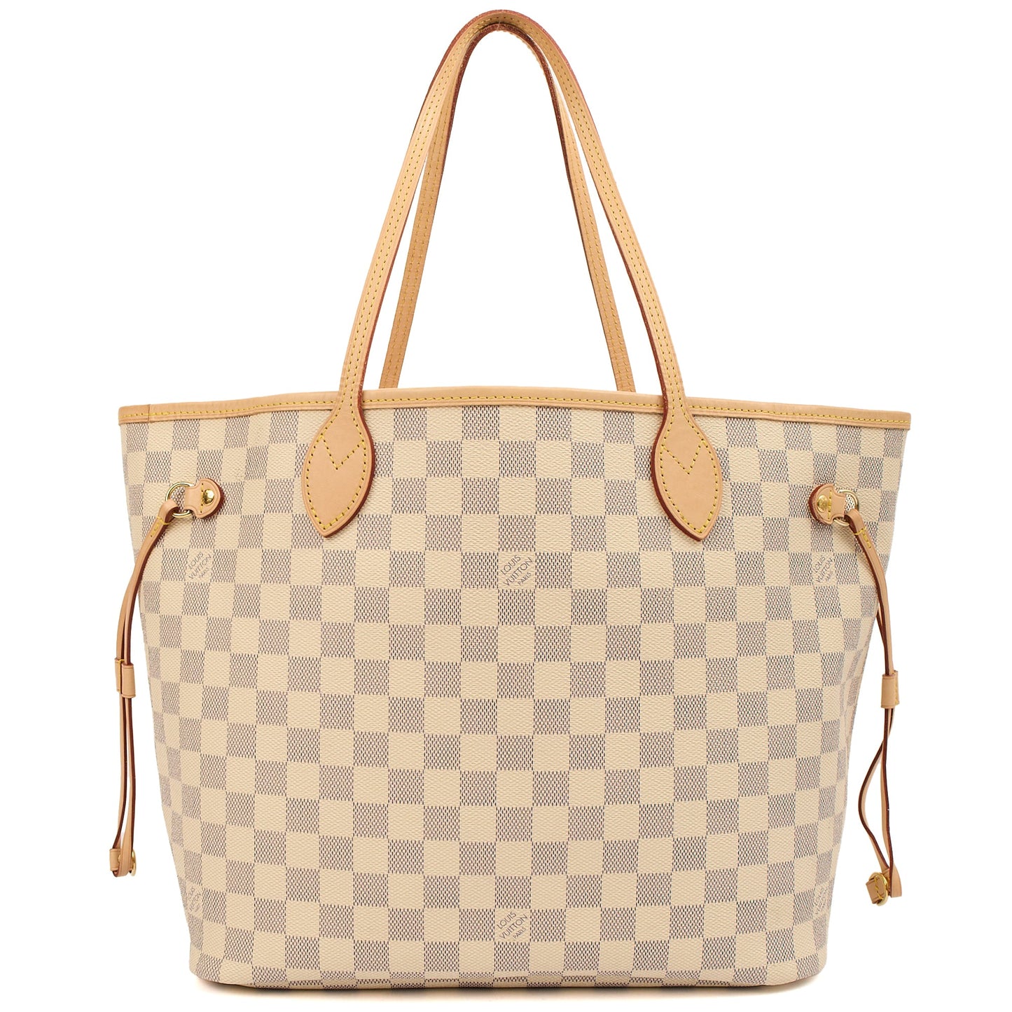 Louis Vuitton Tote Neverfull MM in Damier Azur, Canvas — Top View