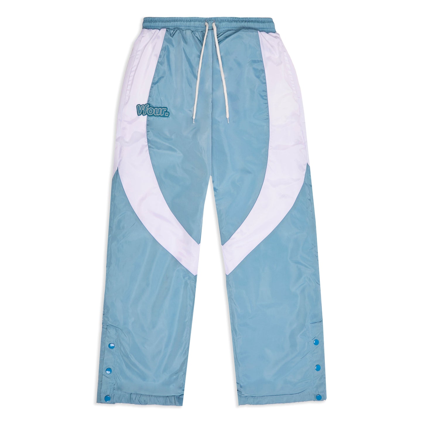 Vfour Ldn Blue Windbreaker Sweatpants — S — Front View