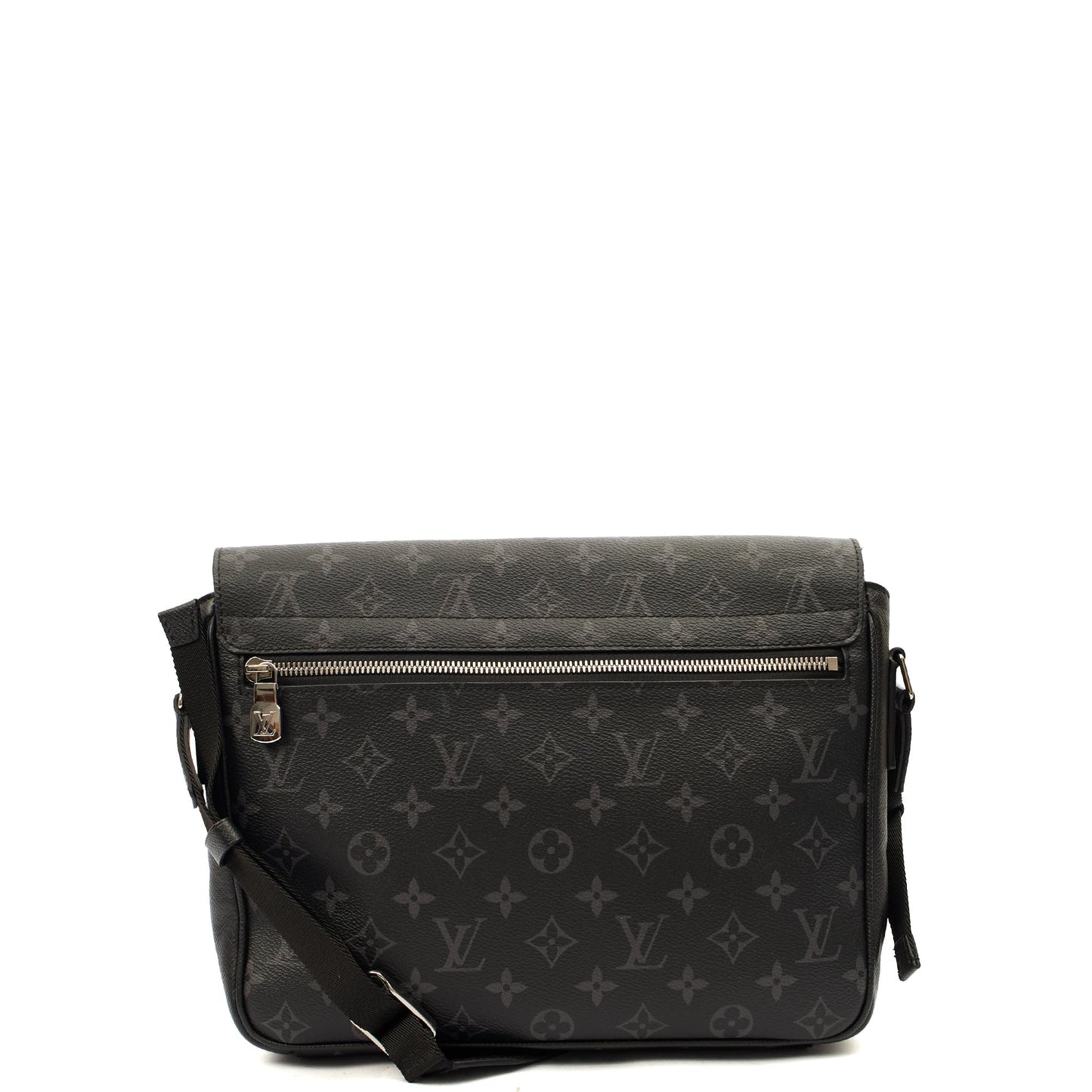 Louis Vuitton Satchel Outdoor Messenger in Monogram Eclipse, Canvas — Back View