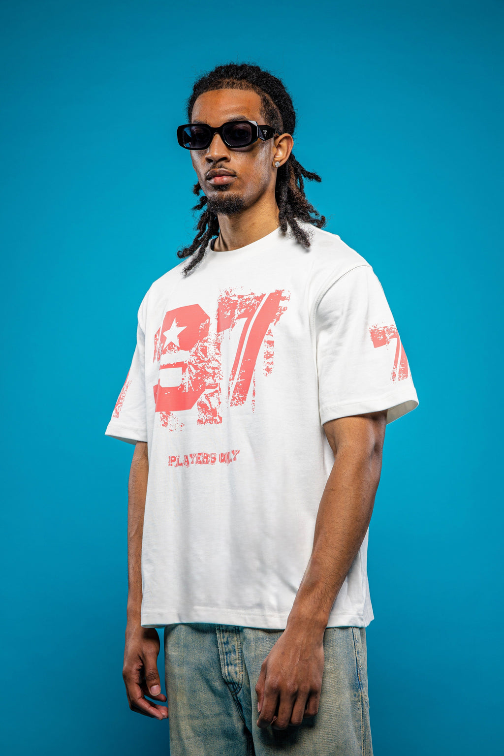 PLAYERS ONLY DISTRESSED 97 JERSEY TEE — Small — Detail View