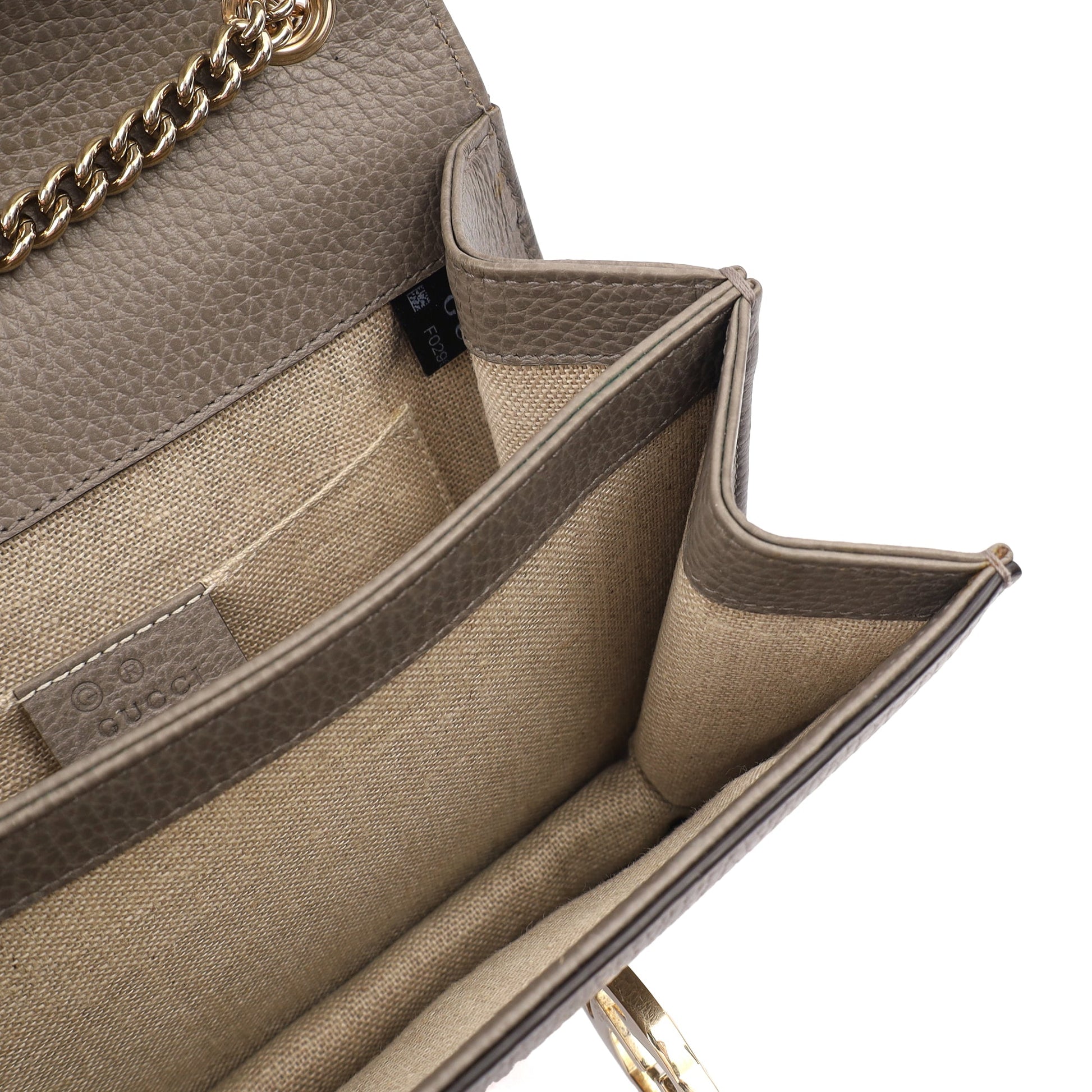 Gucci Cross Body Dollar Interlocking GG Bag - Small in Grey, Leather — Alternate View 11