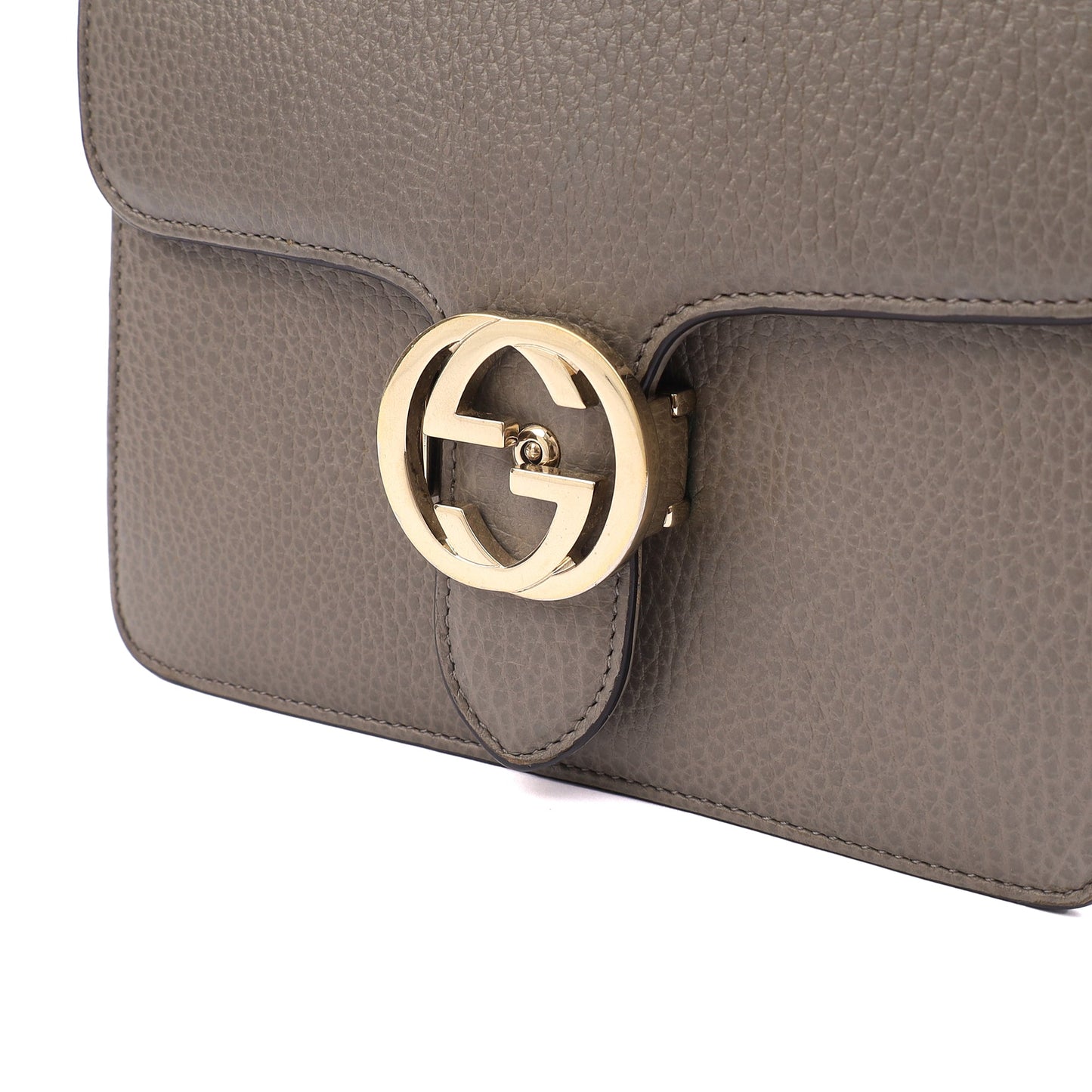 Gucci Cross Body Dollar Interlocking GG Bag - Small in Grey, Leather — Alternate View 18