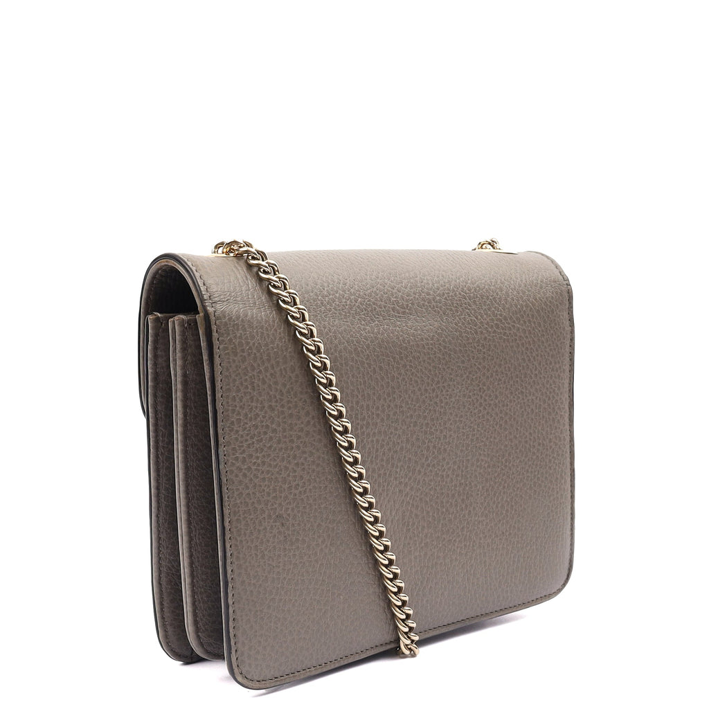 Gucci Cross Body Dollar Interlocking GG Bag - Small in Grey, Leather — Alternate View 14