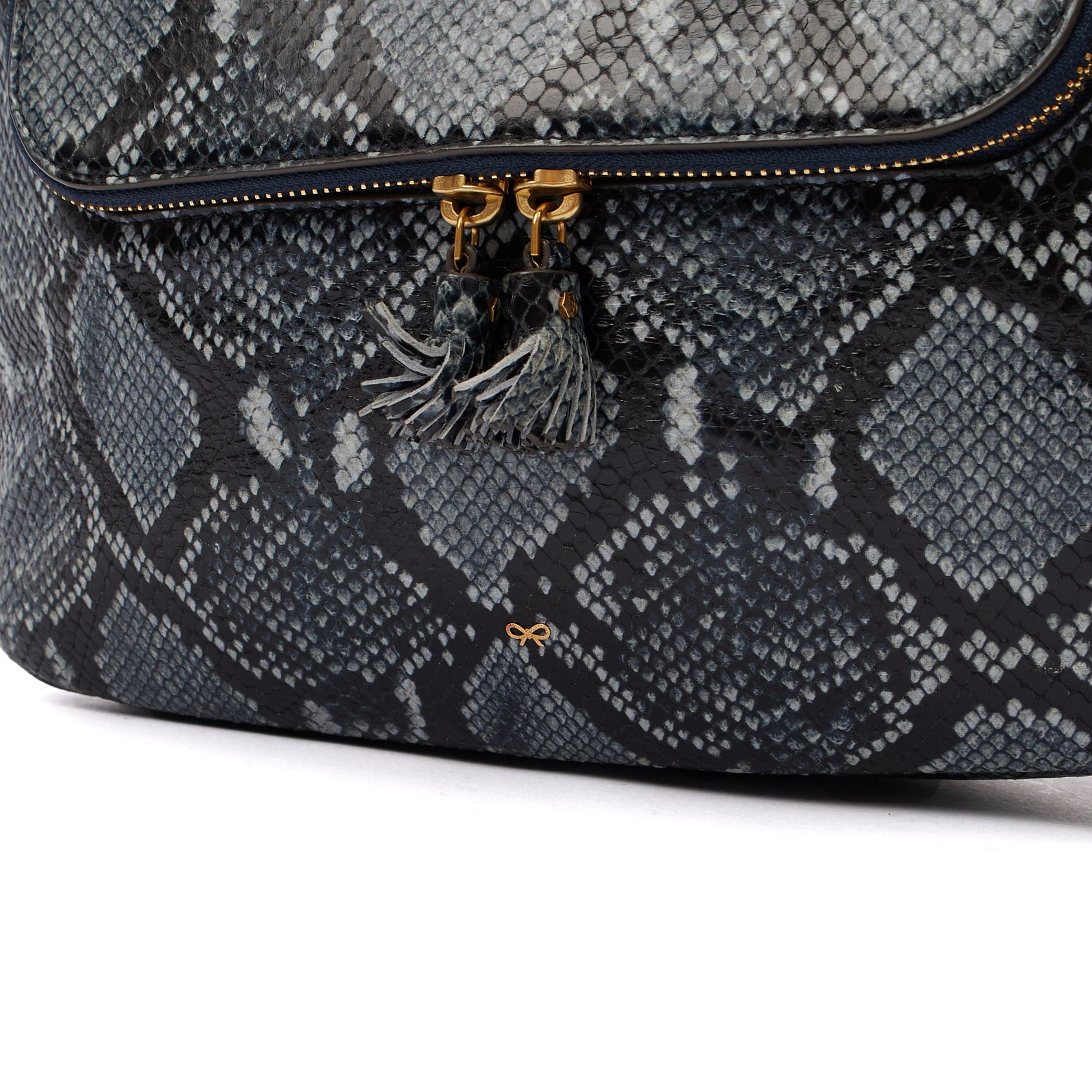 Anya Hindmarch Tote Shoulder Bag in Blue, Exotic Effect Leather — Alternate View 12