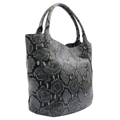 Anya Hindmarch Tote Shoulder Bag in Blue, Exotic Effect Leather — Alternate View 8