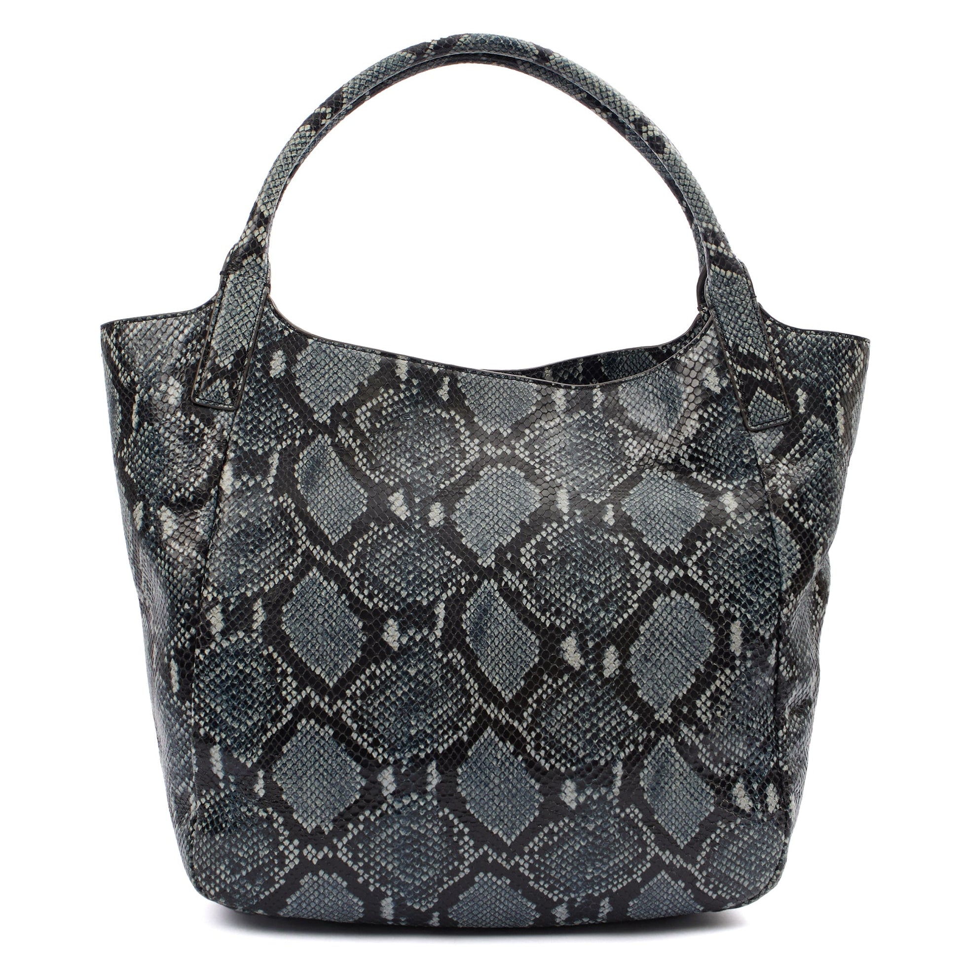 Anya Hindmarch Tote Shoulder Bag in Blue, Exotic Effect Leather — Back View