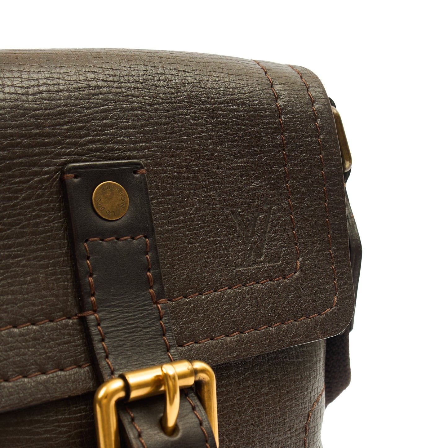Louis Vuitton Cross Body Utah Omaha Messenger Bag in Brown, Leather — Lifestyle View