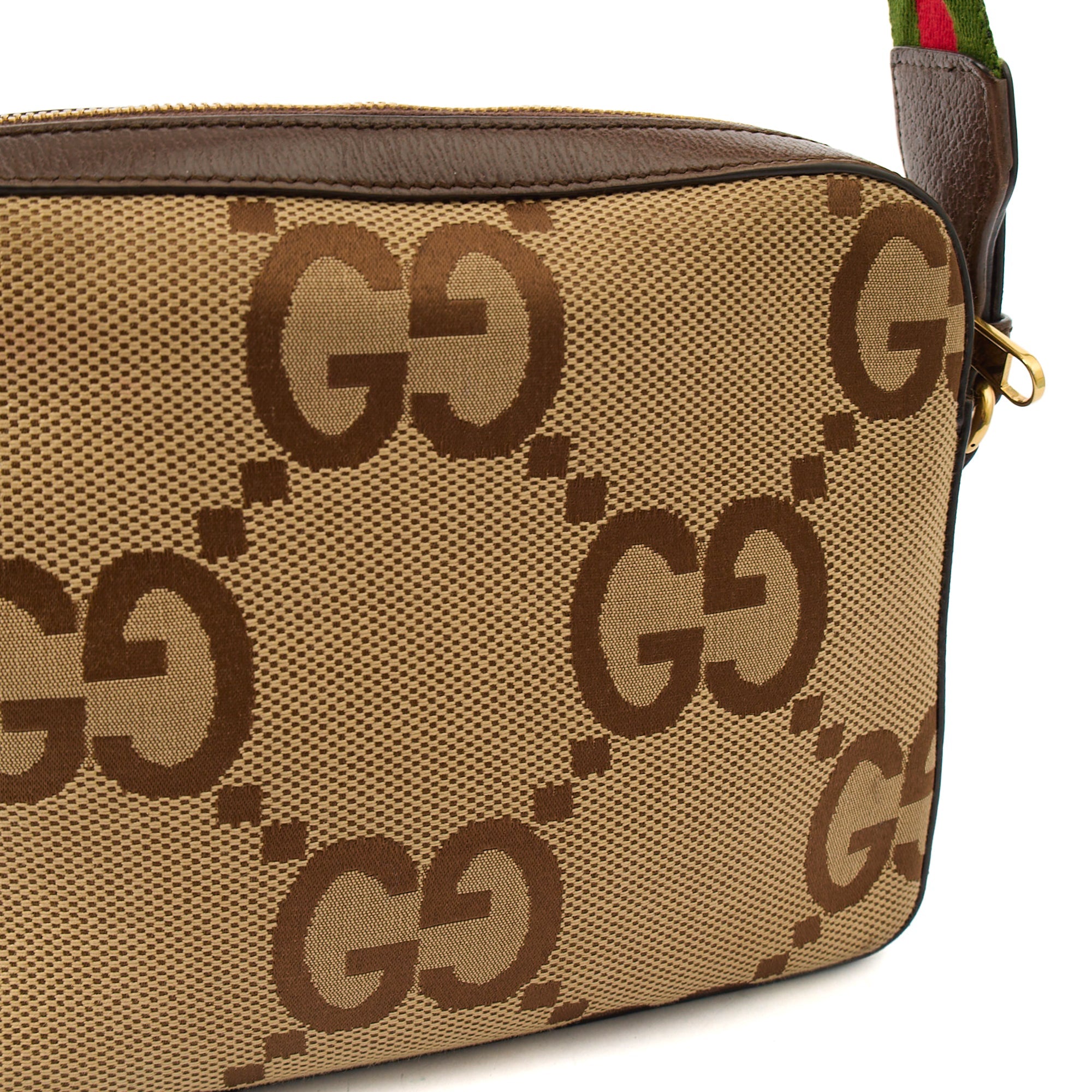 Gucci Cross Body Messenger in Brown, Fabric — Lifestyle View