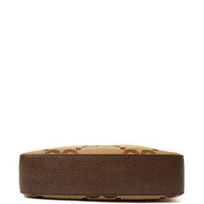 Gucci Cross Body Messenger in Brown, Fabric — Detail View