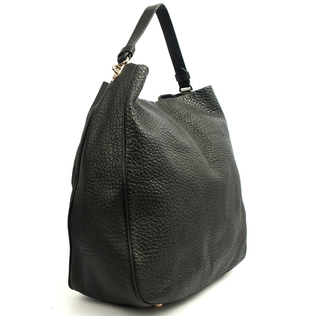 Mulberry Shoulder Bag Evelina in Black, Leather — Side View
