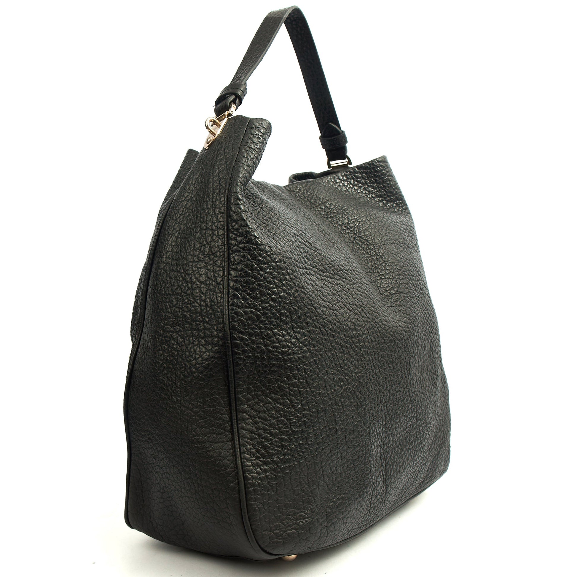 Mulberry Shoulder Bag Evelina in Black, Leather — Side View