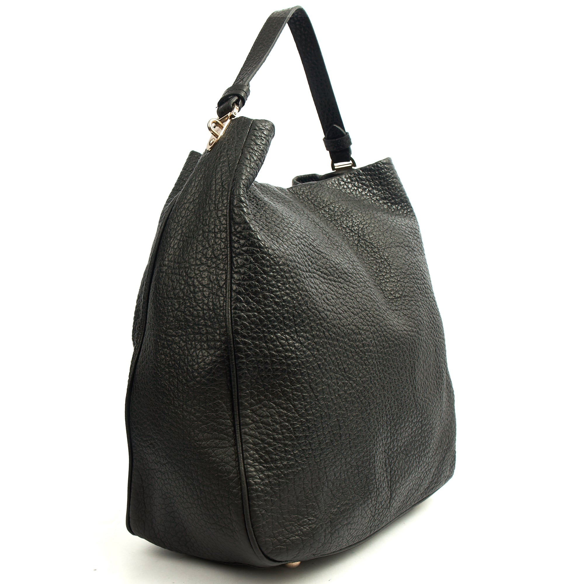 Mulberry Shoulder Bag Evelina in Black, Leather — Side View