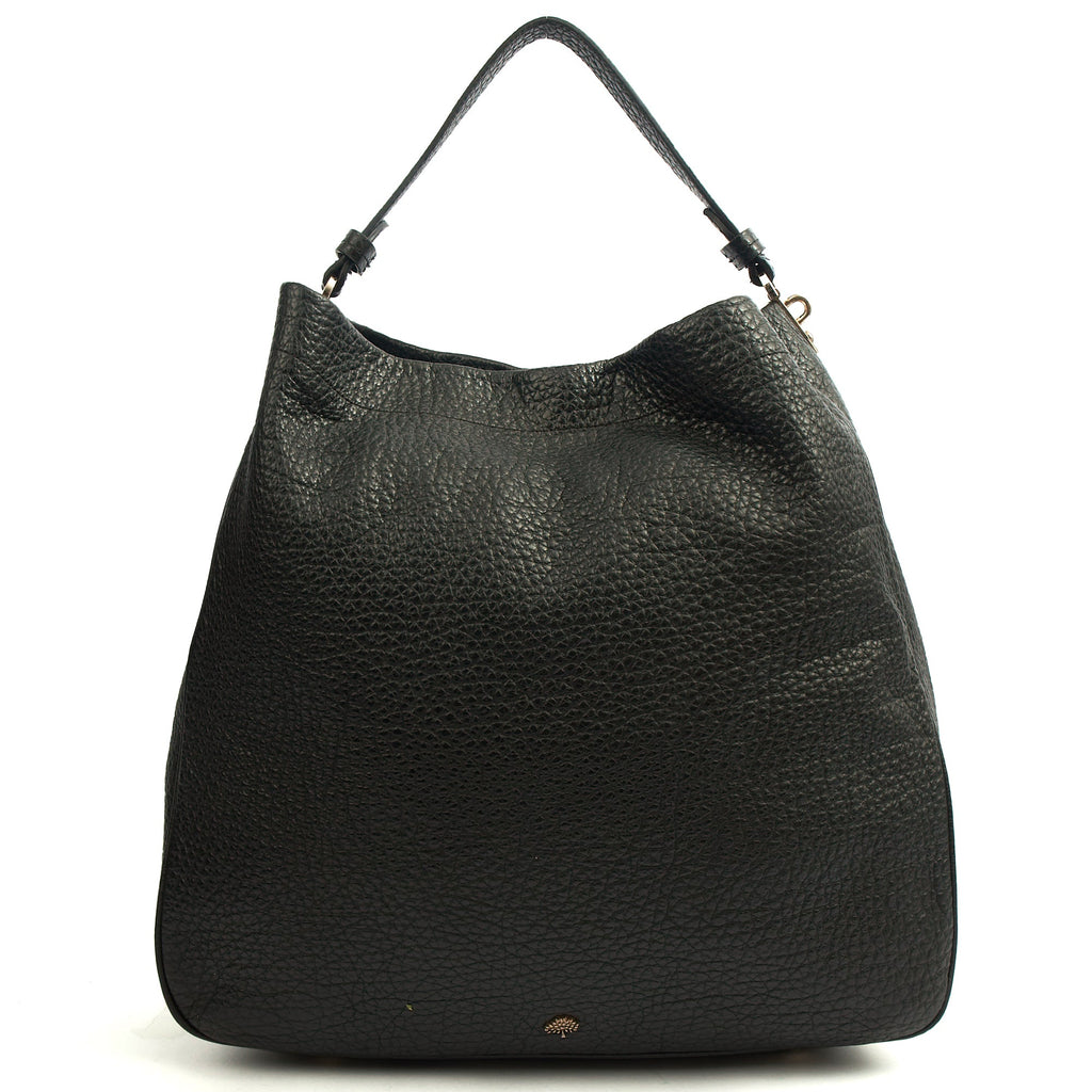 Mulberry Shoulder Bag Evelina in Black, Leather — Front View
