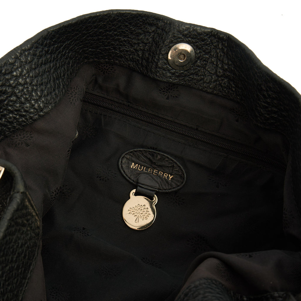 Mulberry Shoulder Bag Evelina in Black, Leather — Detail View