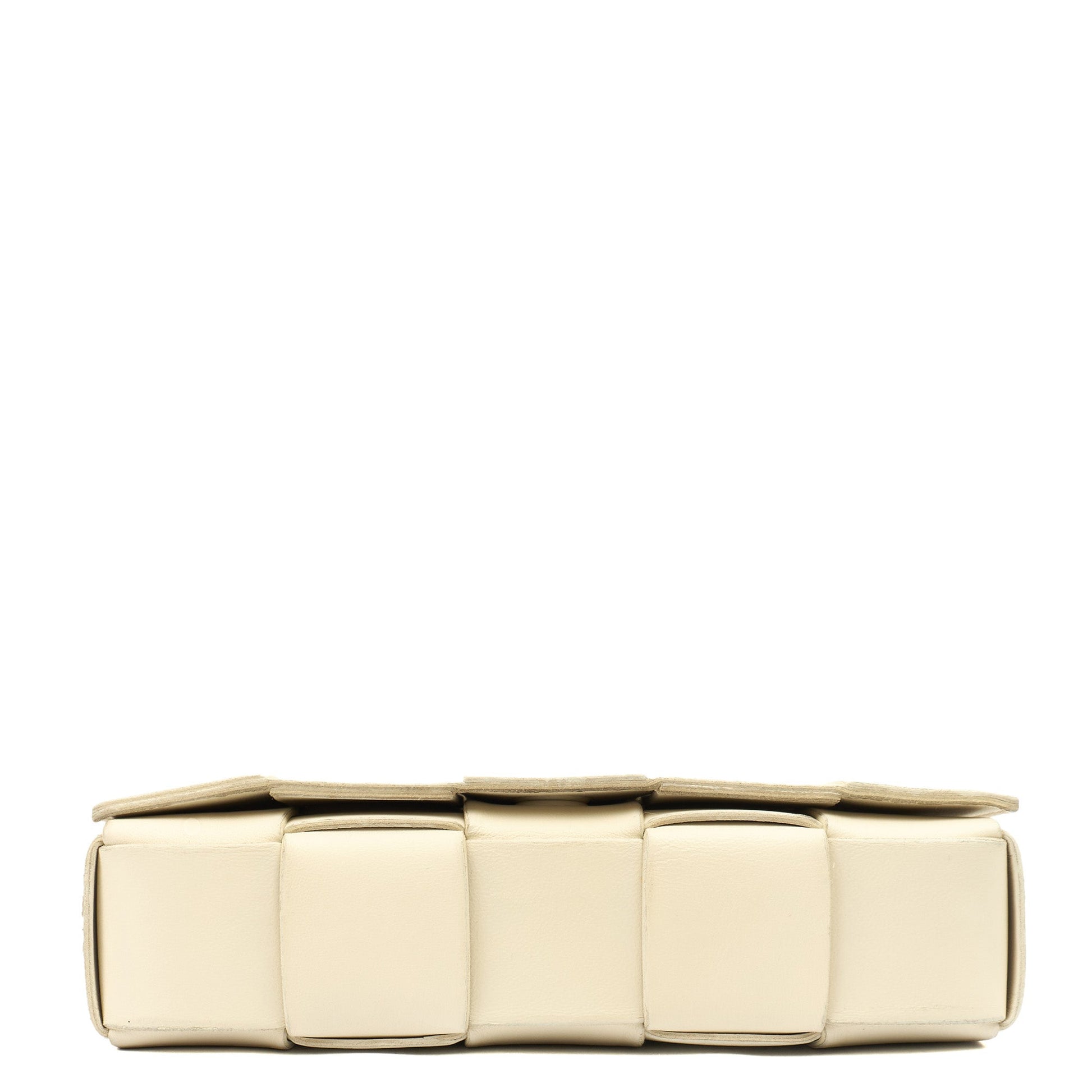 Bottega Veneta Cross Body Cassette in White, Intrecciato leather — Alternate View 16