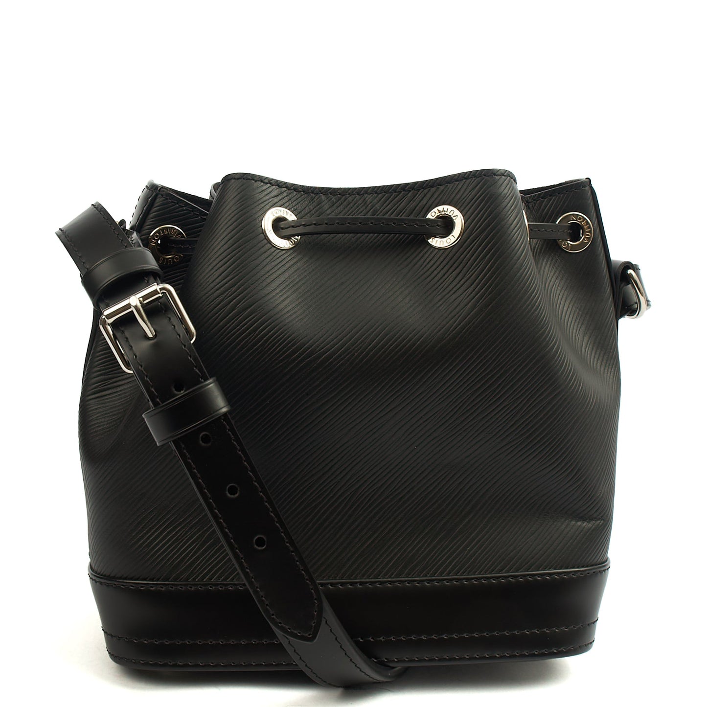 Louis Vuitton Bucket Bag Noe BB in Black, Epi Leather — Back View