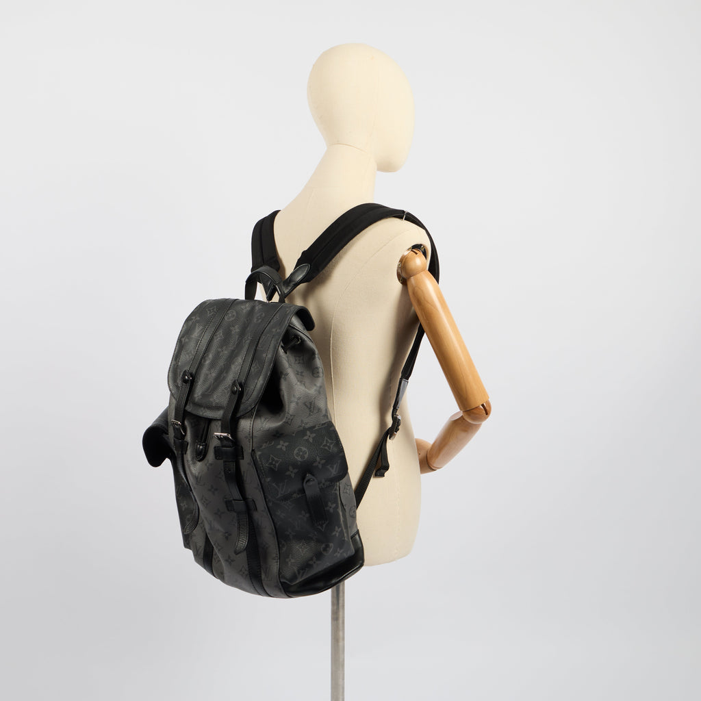 Louis Vuitton Backpack Christopher MM Backpack in Monogram Eclipse — Side View