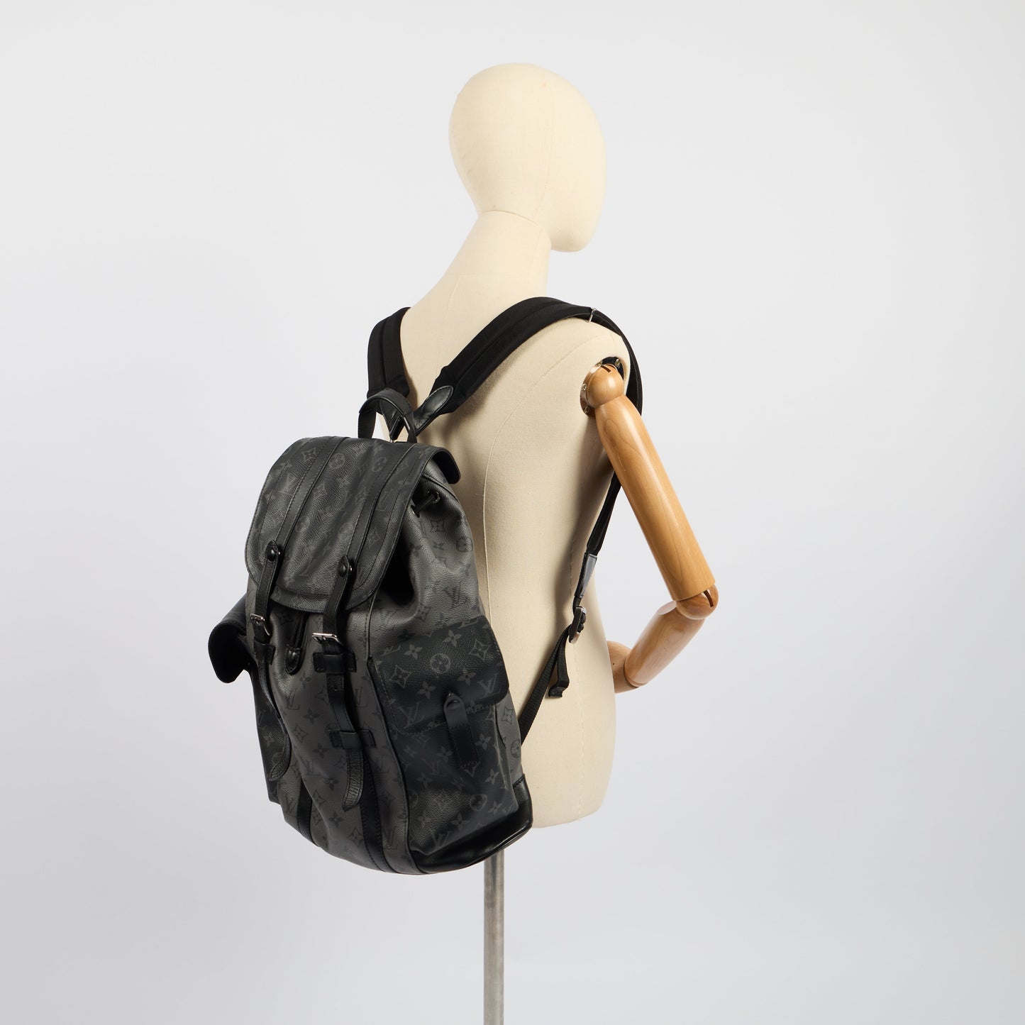 Louis Vuitton Backpack Christopher MM Backpack in Monogram Eclipse — Side View