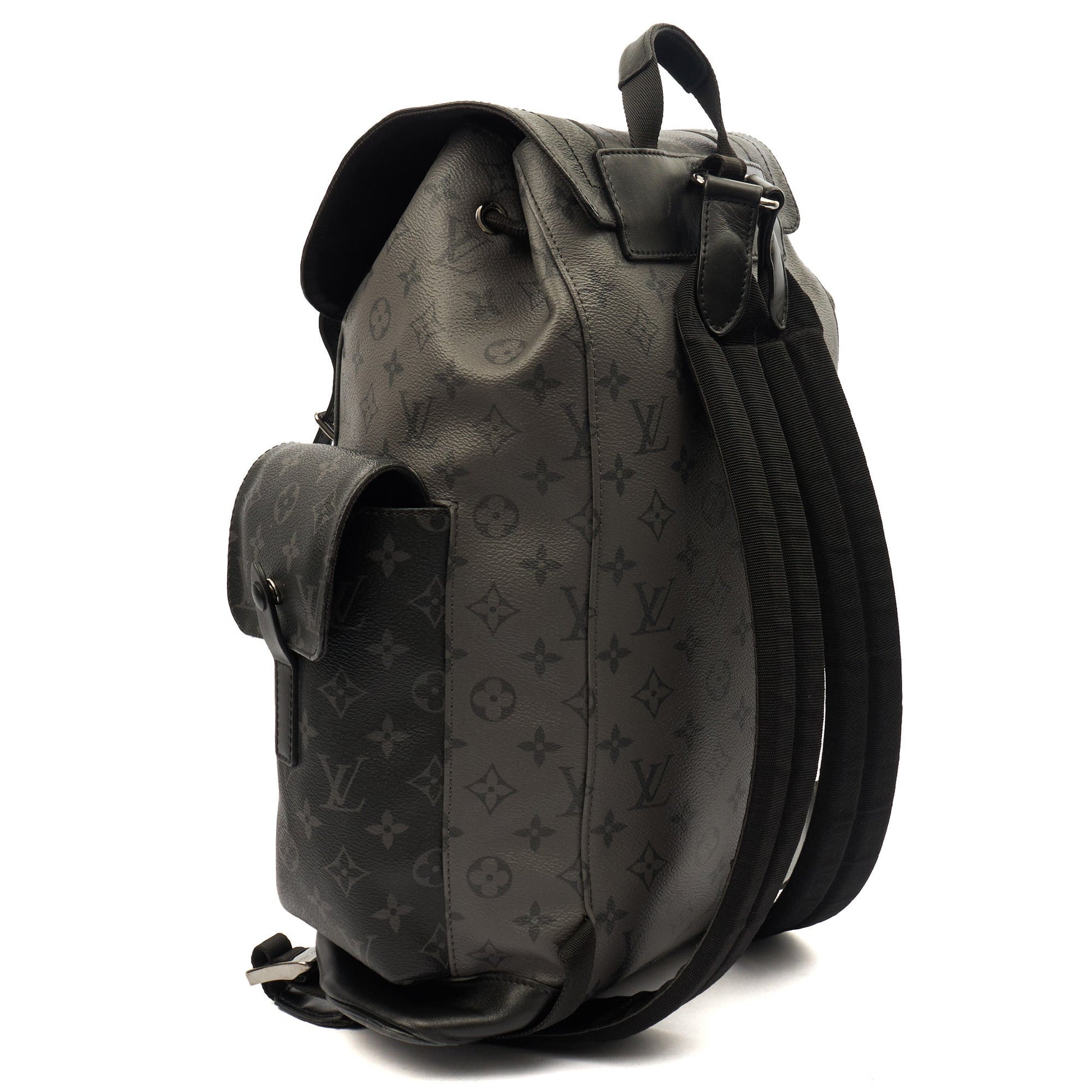 Louis Vuitton Backpack Christopher MM Backpack in Monogram Eclipse — Back View