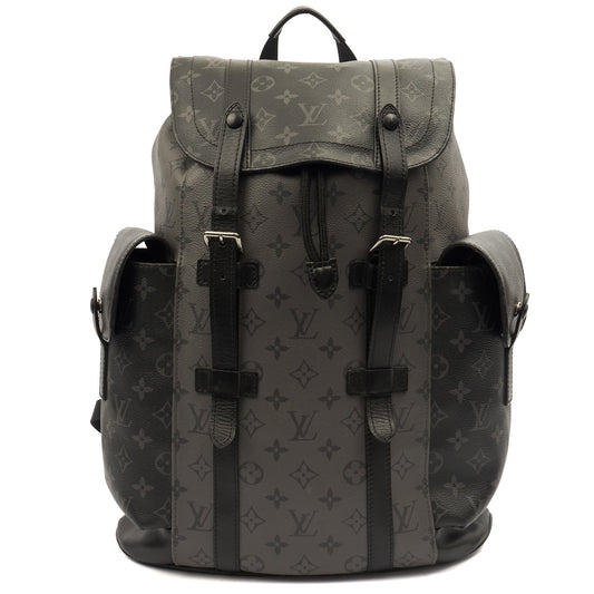 Louis Vuitton Backpack Christopher MM Backpack in Monogram Eclipse — Front View