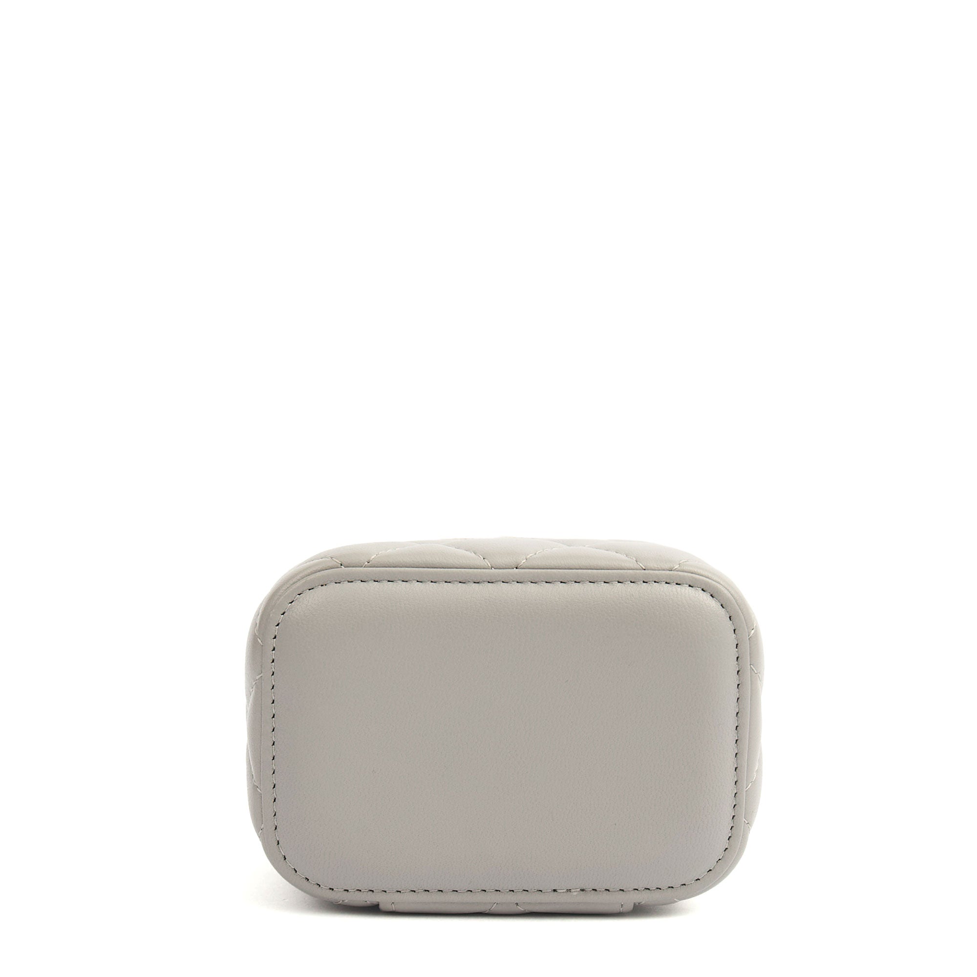 Chanel Cross Body Vanity Case - Mini in Grey, Lambskin Leather (GHW) — Alternate View 8