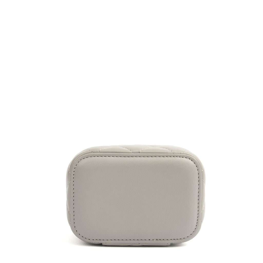Chanel Cross Body Vanity Case - Mini in Grey, Lambskin Leather (GHW) — Alternate View 16