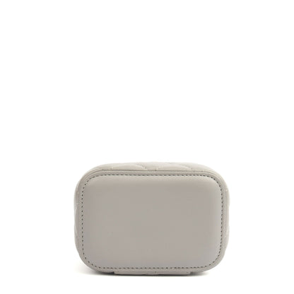 Chanel Cross Body Vanity Case - Mini in Grey, Lambskin Leather (GHW) — Alternate View 16