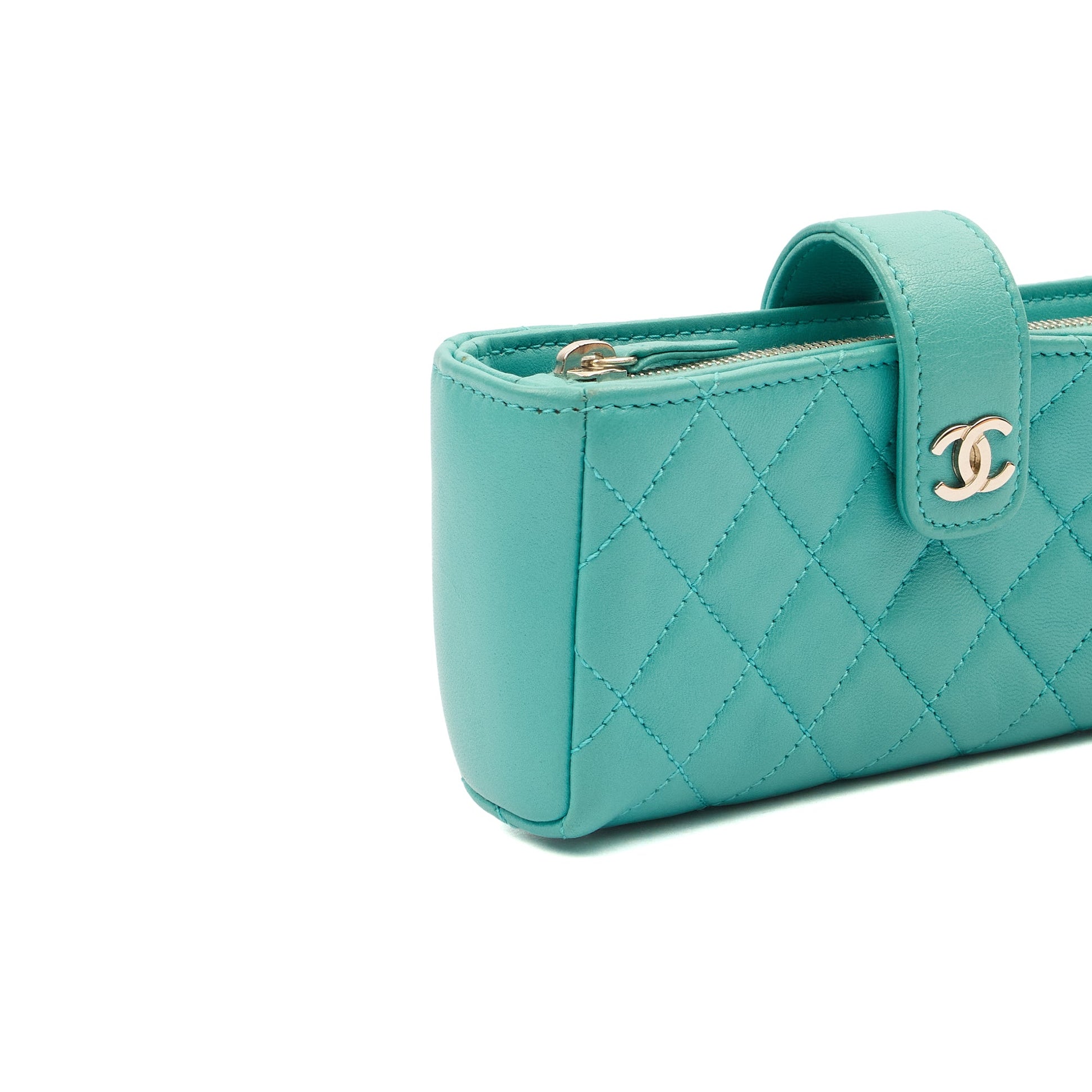 Chanel Other Compact Wallet in Blue, Lambskin Leather — Alternate View 7