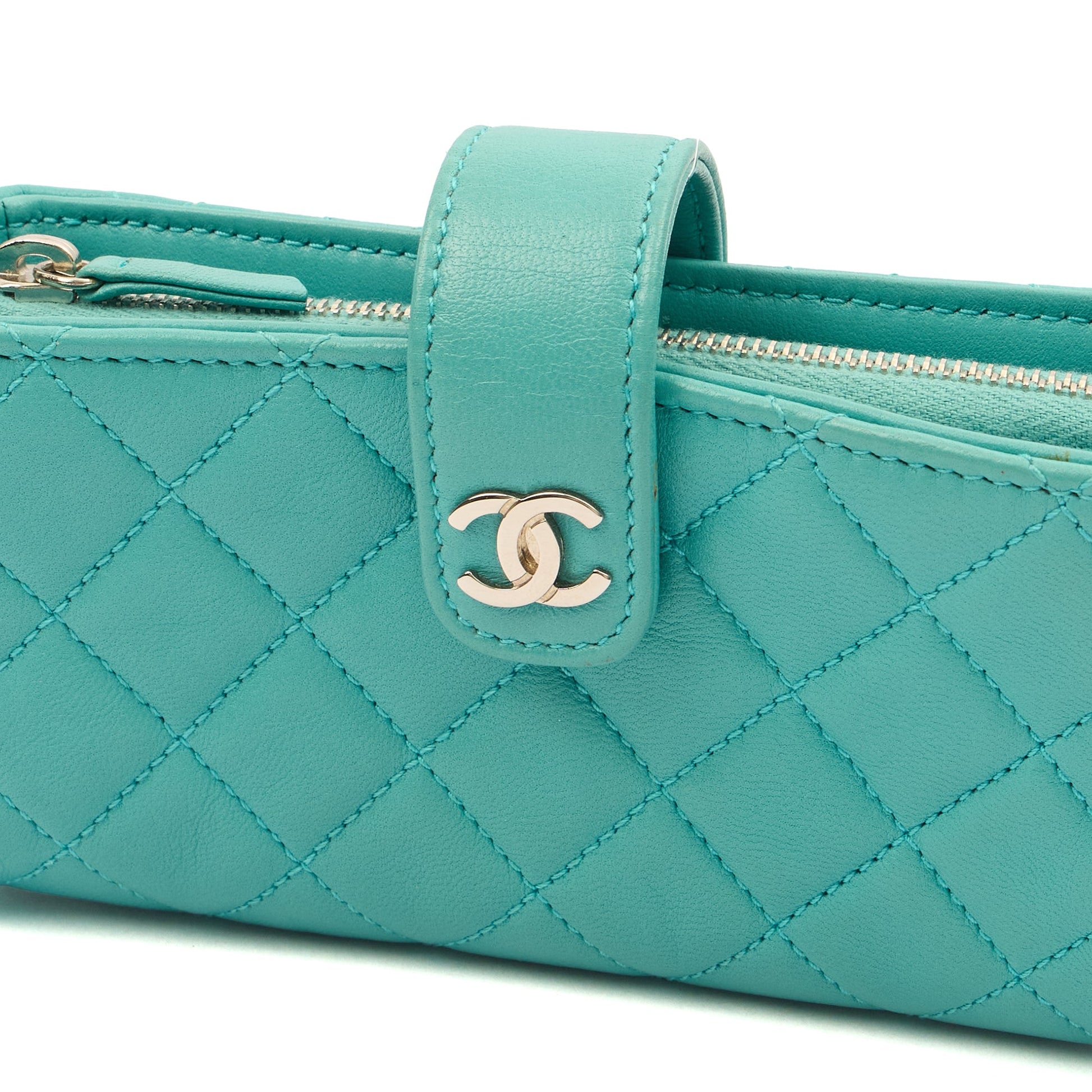 Chanel Other Compact Wallet in Blue, Lambskin Leather — Alternate View 8