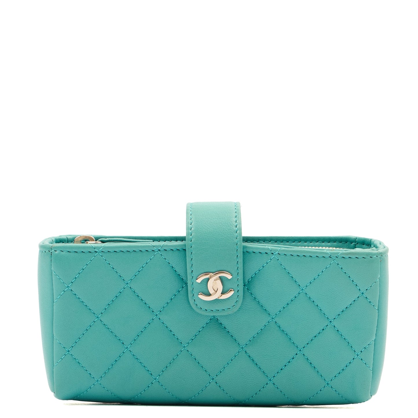 Chanel Other Compact Wallet in Blue, Lambskin Leather — Alternate View 19