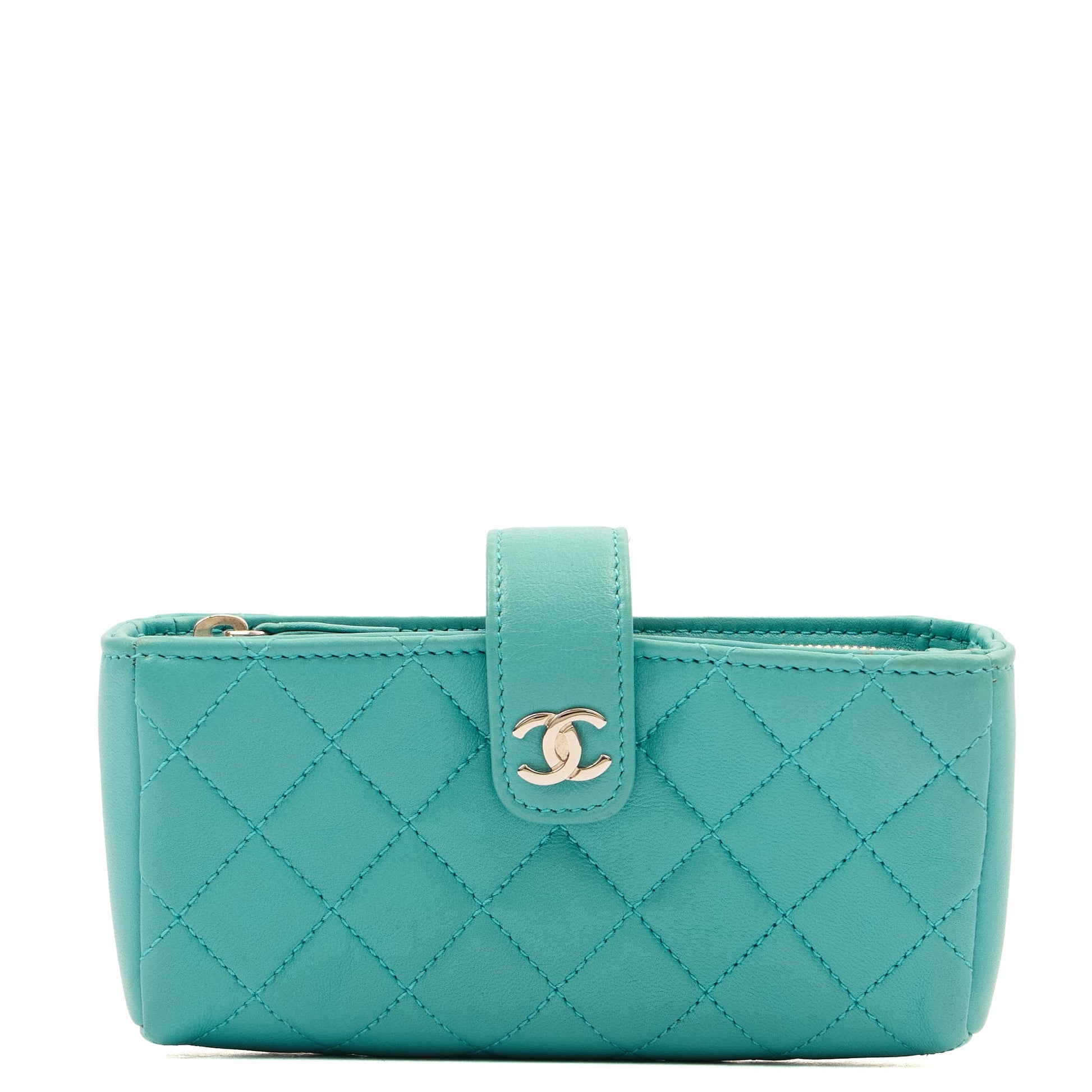 Chanel Other Compact Wallet in Blue, Lambskin Leather — Alternate View 19