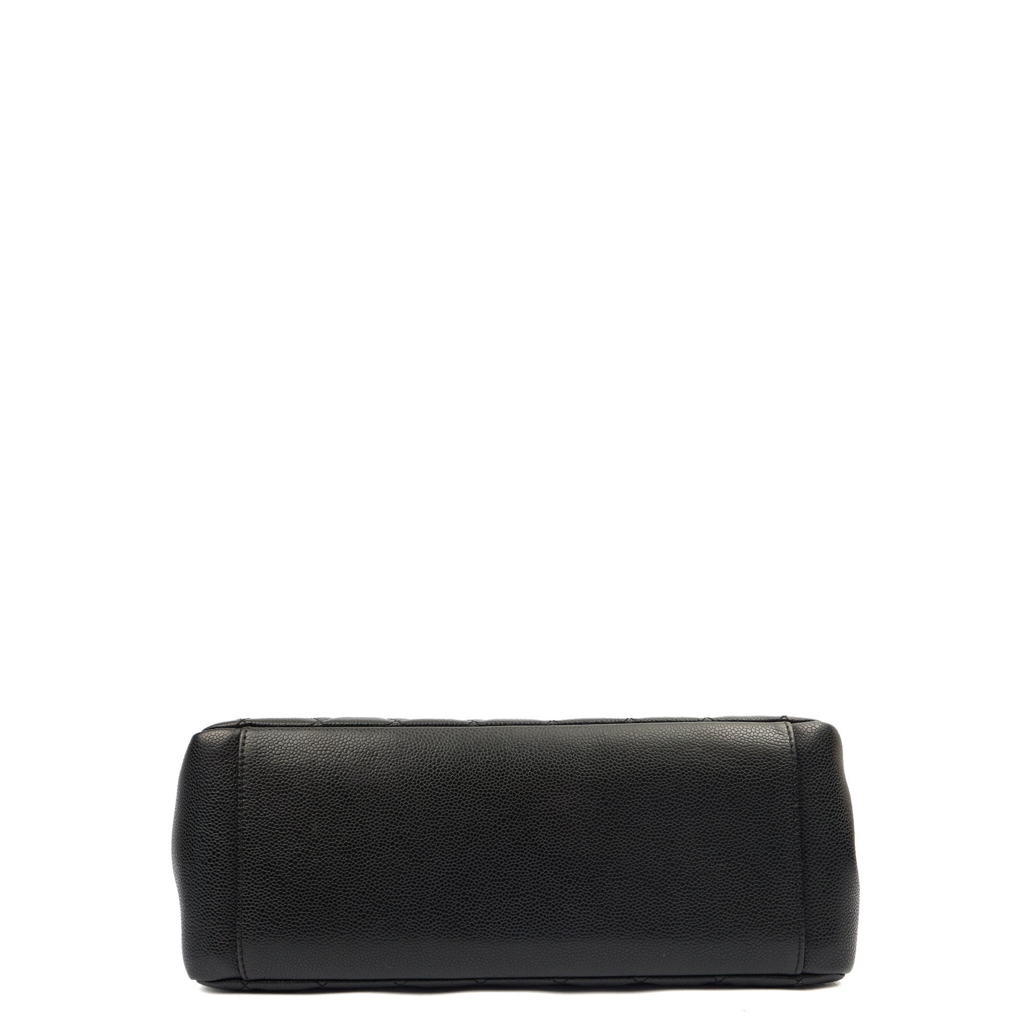 Chanel Tote Grand Shopping Tote in Black, Caviar Leather — Detail View
