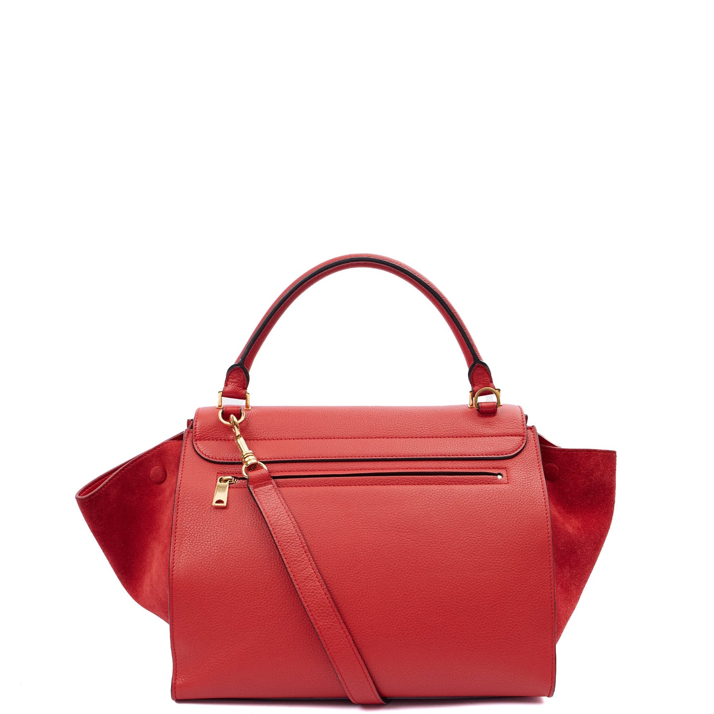 Celine Top Handle Trapeze - Medium in Red, Box Calfskin — Alternate View 10