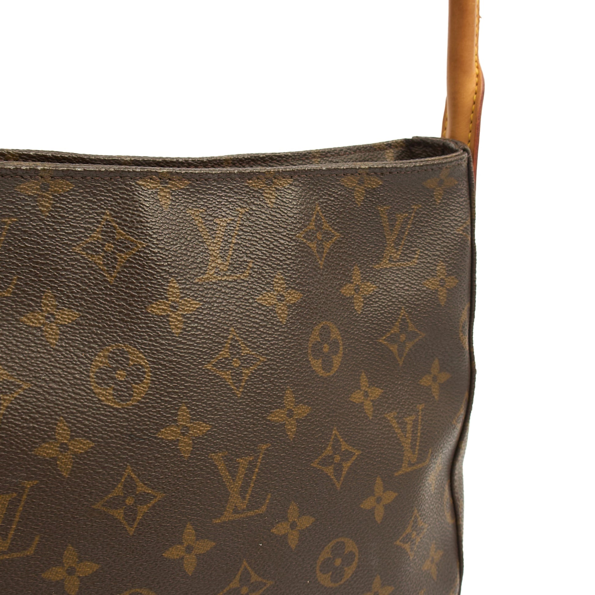 Louis Vuitton Shoulder Bag Looping MM in Monogram, Canvas — Lifestyle View