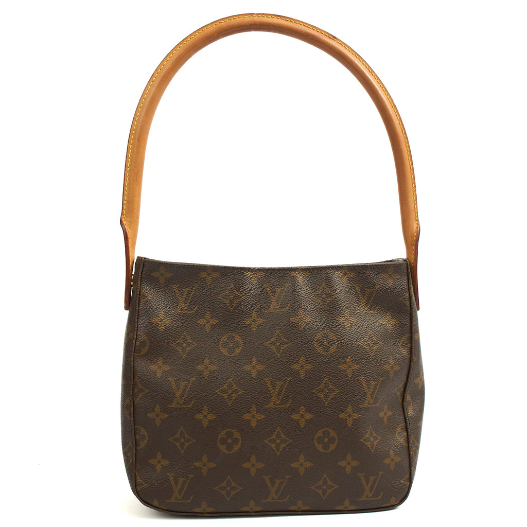 Louis Vuitton Shoulder Bag Looping MM in Monogram, Canvas — Front View