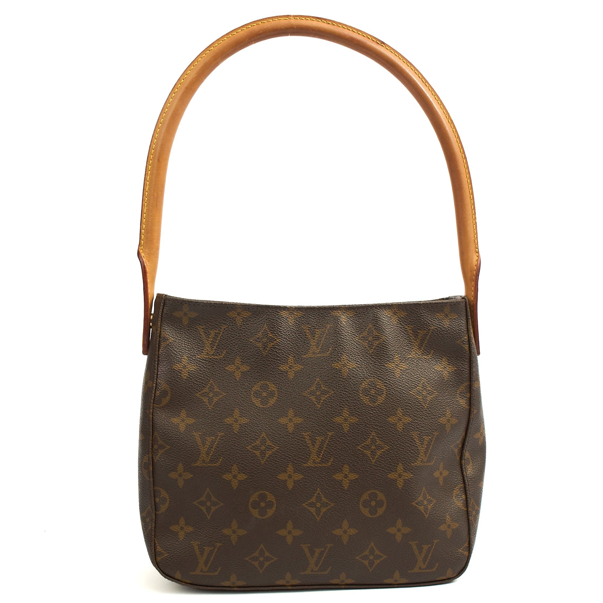 Louis Vuitton Shoulder Bag Looping MM in Monogram, Canvas — Front View