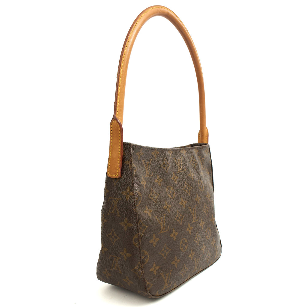 Louis Vuitton Shoulder Bag Looping MM in Monogram, Canvas — Back View