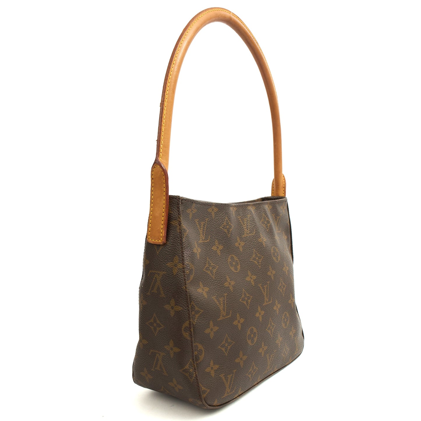 Louis Vuitton Shoulder Bag Looping MM in Monogram, Canvas — Back View