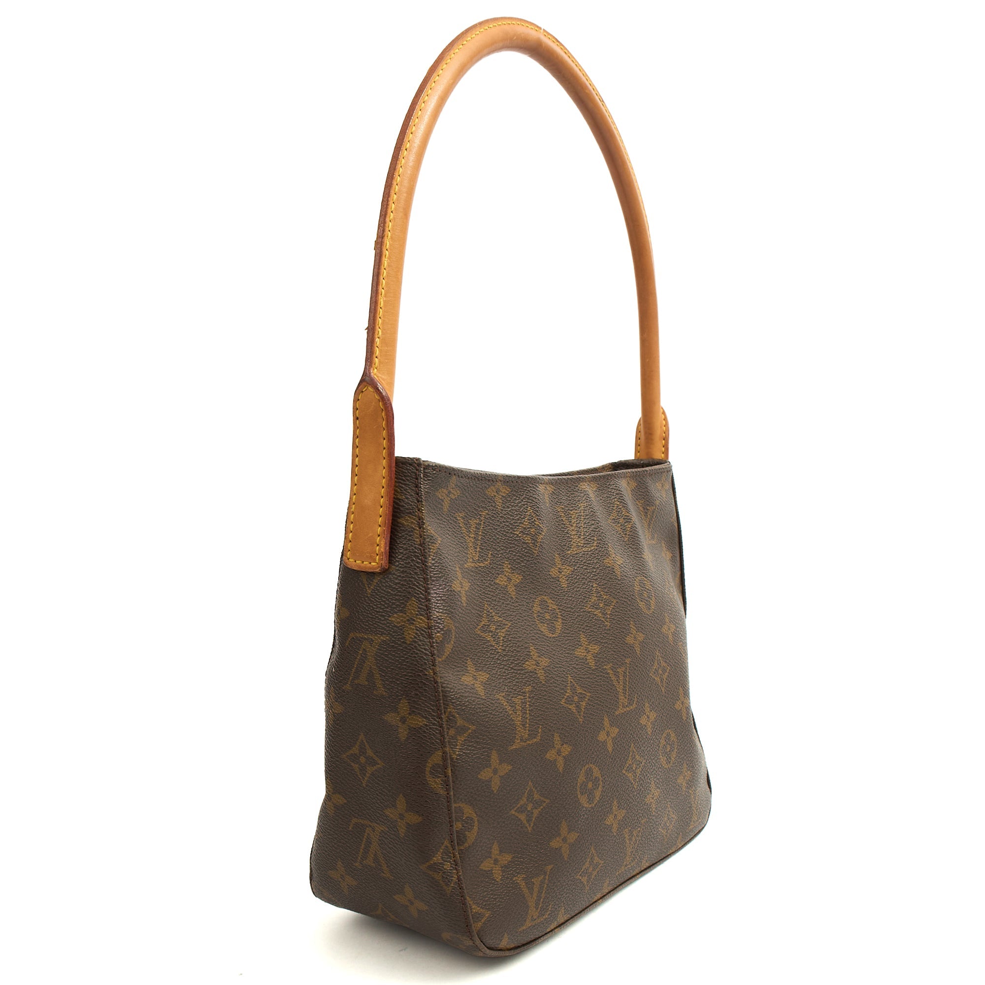 Louis Vuitton Shoulder Bag Looping MM in Monogram, Canvas — Back View