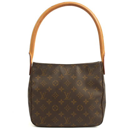Louis Vuitton Shoulder Bag Looping MM in Monogram, Canvas — Top View